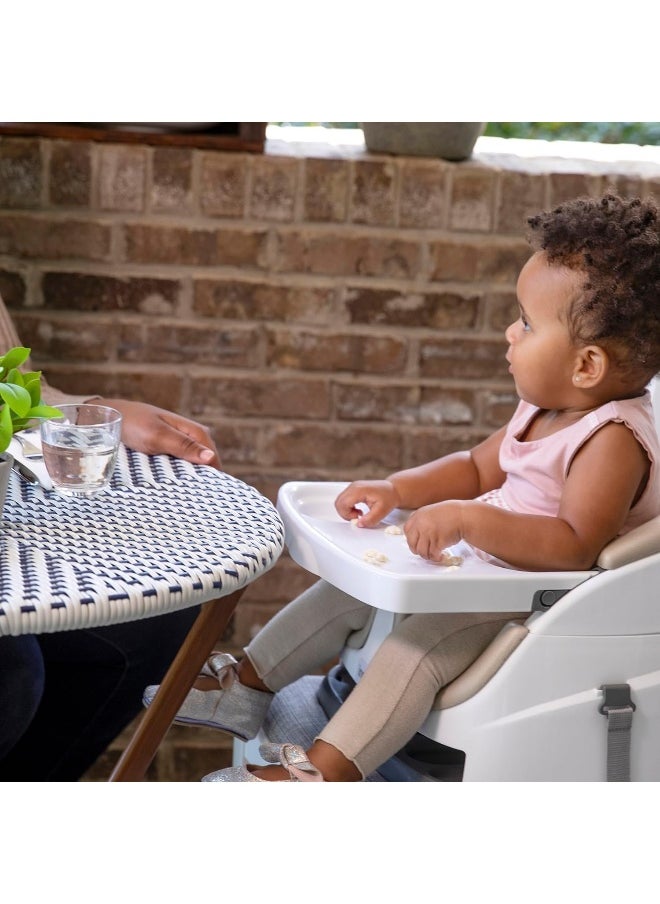 Ingenuity Baby Base 2-in-1 Booster Feeding & Floor Seat with Self-Storing Tray, Cashmere