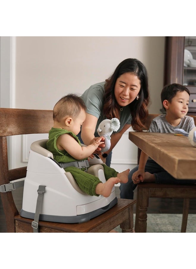 Ingenuity Baby Base 2-in-1 Booster Feeding & Floor Seat with Self-Storing Tray, Cashmere