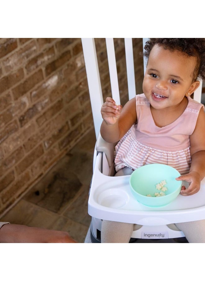 Ingenuity Baby Base 2-in-1 Booster Feeding & Floor Seat with Self-Storing Tray, Cashmere