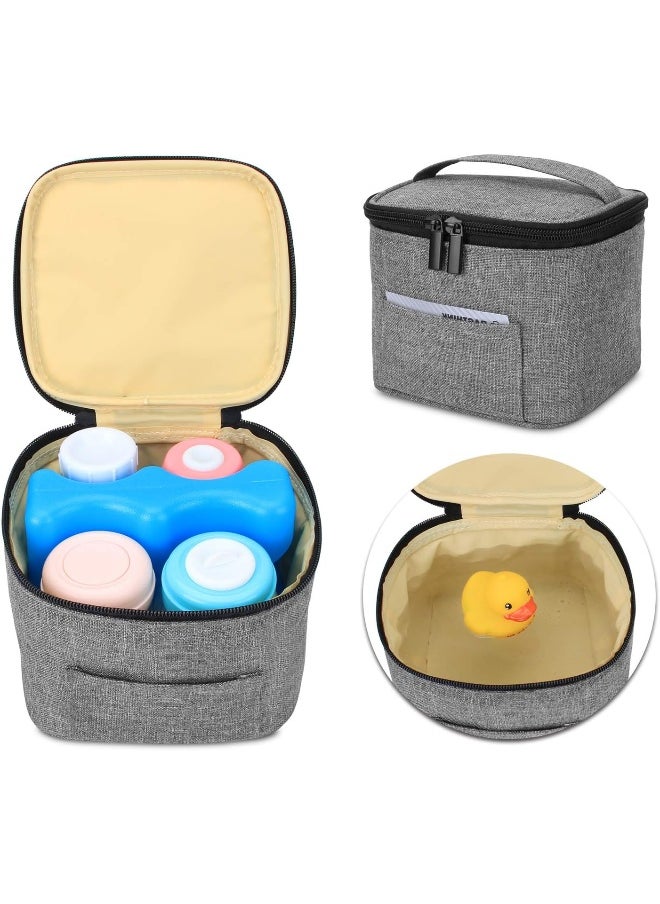 Luxja Breastmilk Cooler Bag (Hold Four 5 Ounce Breastmilk Bottles), Leakproof Breast Milk Cooler for 4 or 5 Ounce Bottles (Bag Only), Gray