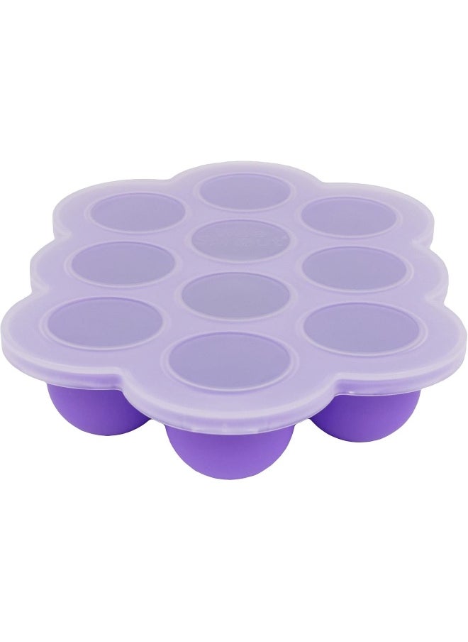 WeeSprout Silicone Freezer Tray with Clip on Lid Perfect Food Storage Container for Homemade Baby Food, Vegetable, Fruit Purees, and Breast Milk