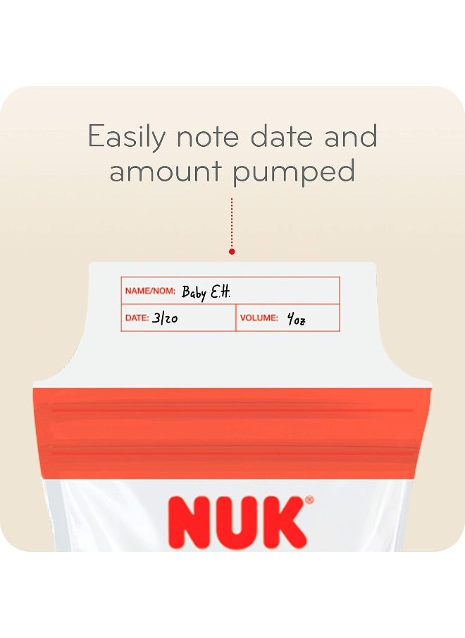 NUK Simply Natural Seal n' Go Breast Milk Bags, 100 CT
