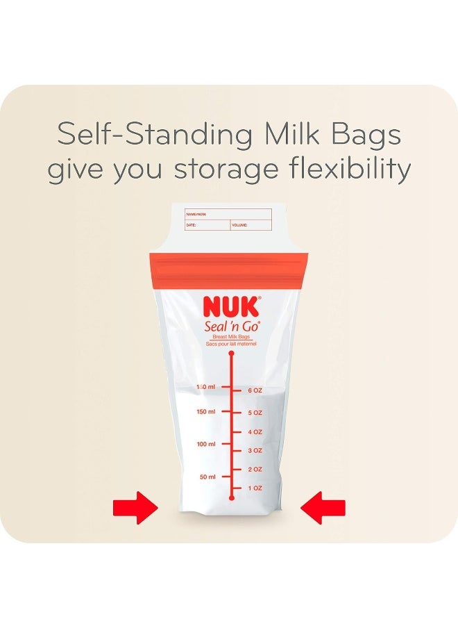 NUK Simply Natural Seal n' Go Breast Milk Bags, 100 CT
