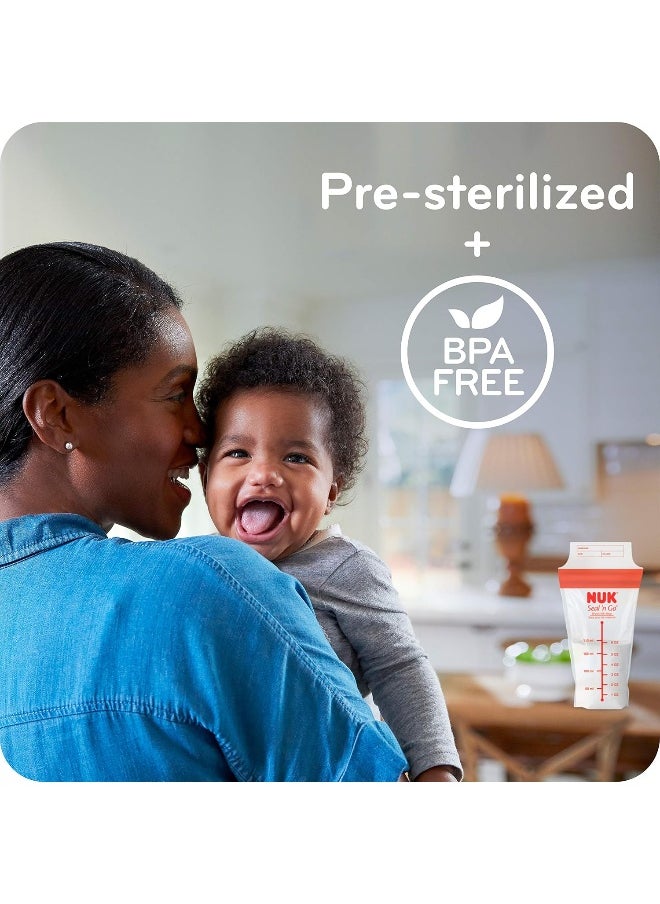 NUK Simply Natural Seal n' Go Breast Milk Bags, 100 CT