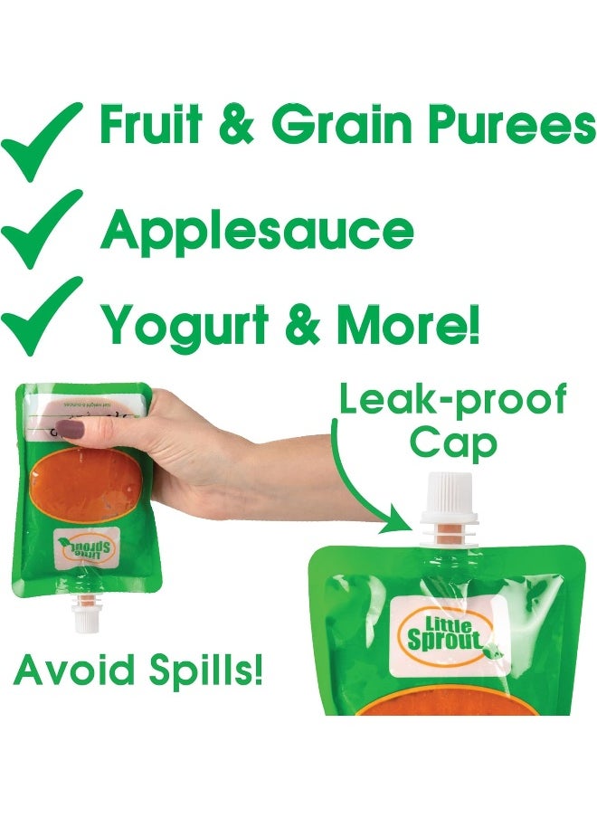 Disposable 6oz Baby Food Storage Pouch Containers, 48 Pack