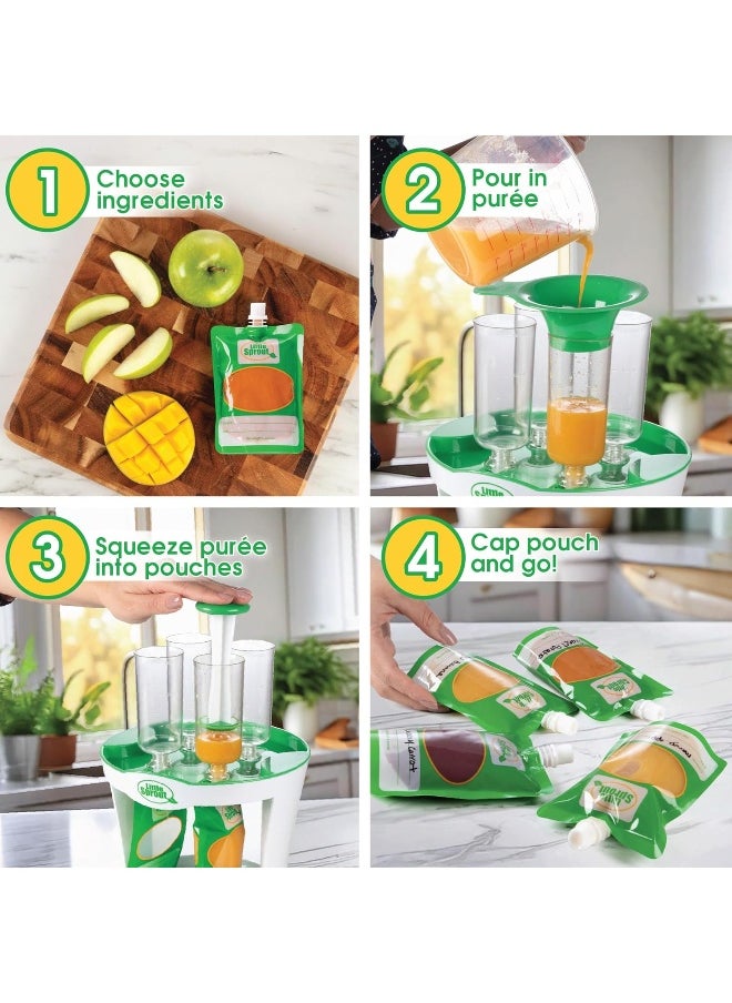 Disposable 6oz Baby Food Storage Pouch Containers, 48 Pack