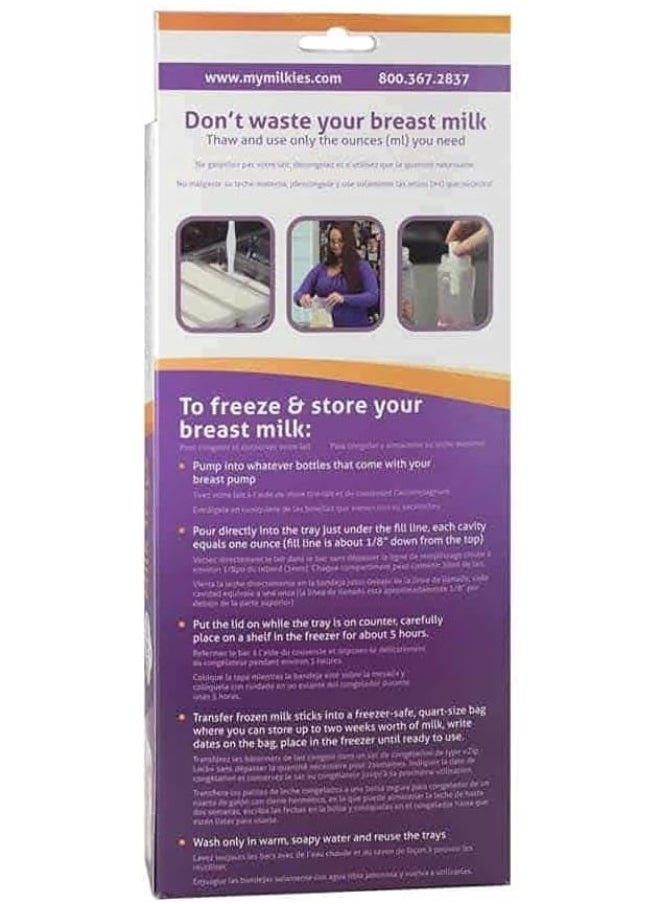 Fairhaven Health Milk Tray with Lid, Breastmilk Freezer Organization, 1 Ounce Sticks, Set of 2, Reusable, BPA and Silicone Free Containers, Freeze Your Baby Food