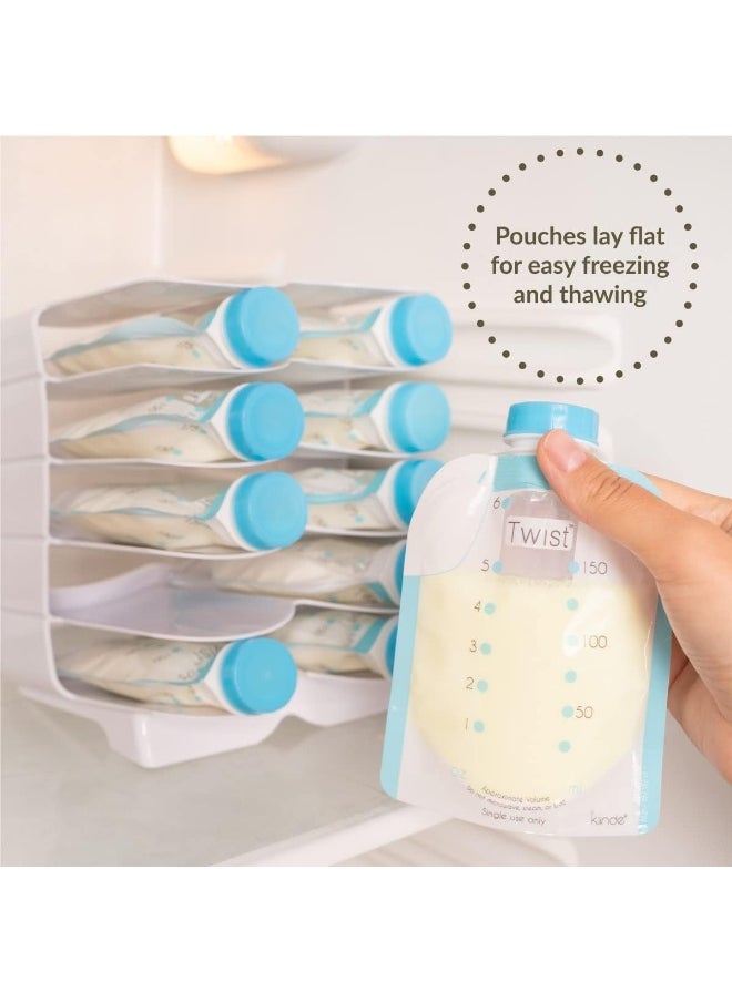 Kiinde Keeper Breast Milk Bags and Baby Food Pouches Organizer, Freezer Storage