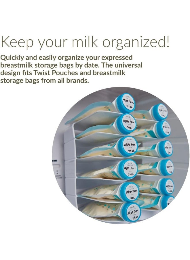 Kiinde Keeper Breast Milk Bags and Baby Food Pouches Organizer, Freezer Storage
