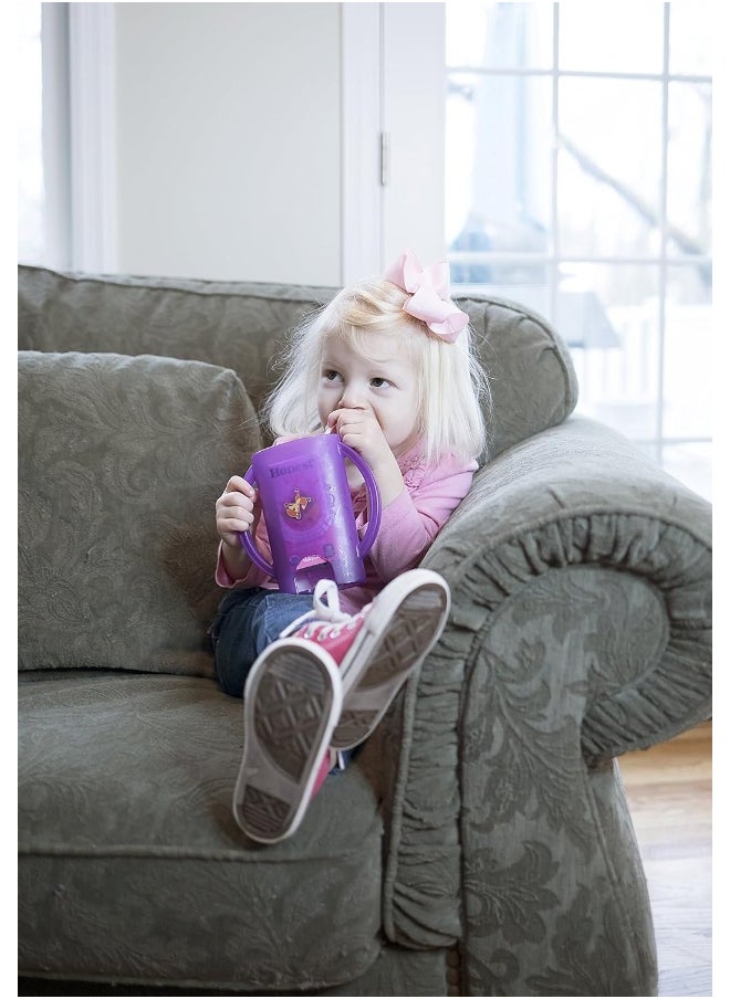 2-in-1 Food Pouch and Juice Box Holder, US Made Squeeze-Proof 2-Pack (Purple)