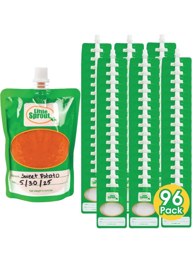 Little Sprout Disposable Baby Food Pouches (180ml) - Make Your Own Squeezies - Works with All Fill Stations