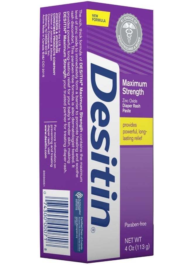 Desitin Maximum Strength Paste, 3 Ct./4 Oz.