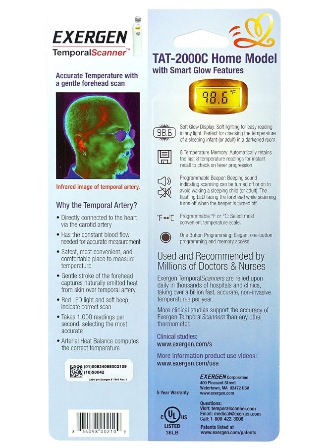 Exergen Temporal Scan Forehead Artery Baby Thermometer Tat-2