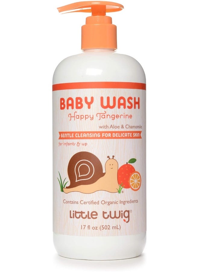 Little Twig All Natural Baby Wash, Tangerine, 17 Fluid Oz