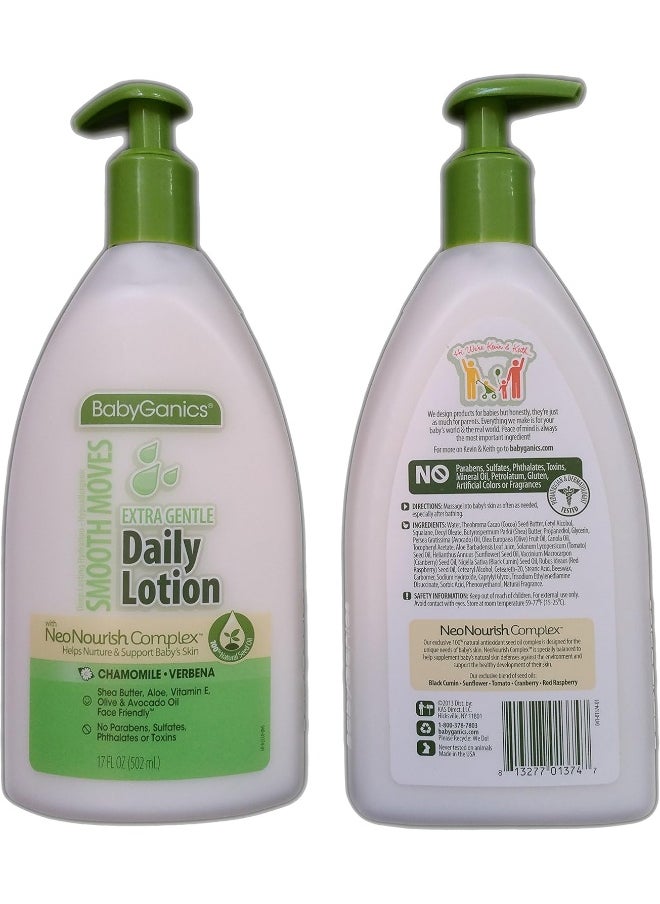 Babyganics Daily Lotion Chamomile Verbena, 17 Ounce, 2 Pack