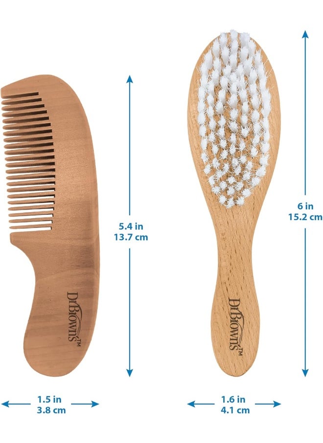 Dr. Brown's Soft and Safe Baby Brush + Comb