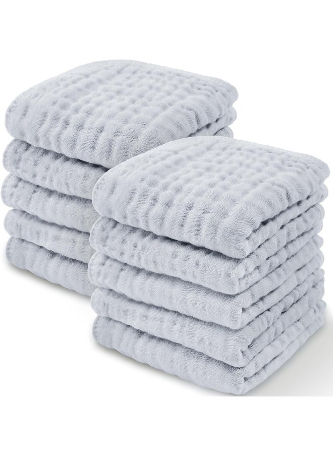 Comfy Cubs Baby Washcloths Set, Muslin Cotton, 10