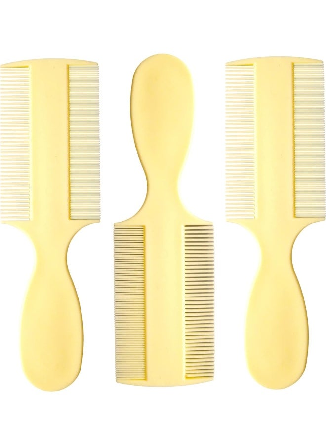 Vakly Fine Tooth Comb [Pack of 3] Double Sided Fine Teeth Baby Comb and Extra Fine Rounded Teeth for Newborn Babies and Infants with Cradle Cap and Adults with Dandruff and Lice