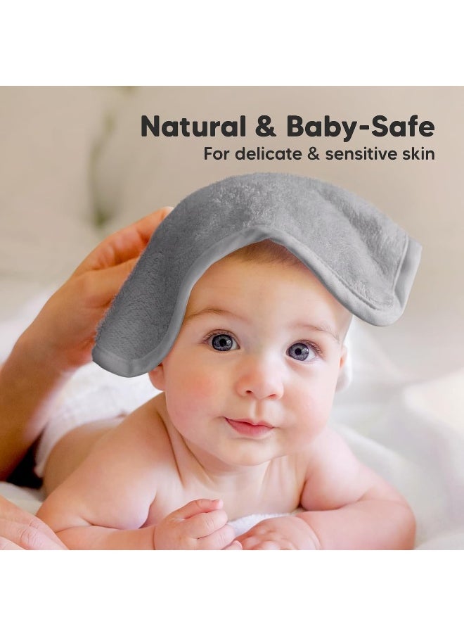 6-Pack Baby Washcloths - Soft Viscose Derived from Bamboo, Wash Cloths for Newborn, Kids, Bath Towels, Face Towel for Washing
