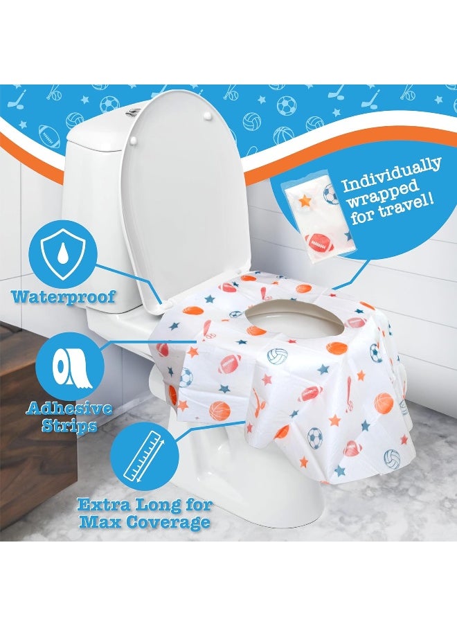POTTY SHIELDS Disposable Toilet Seat Covers for Kids & Adults, 40 Pack