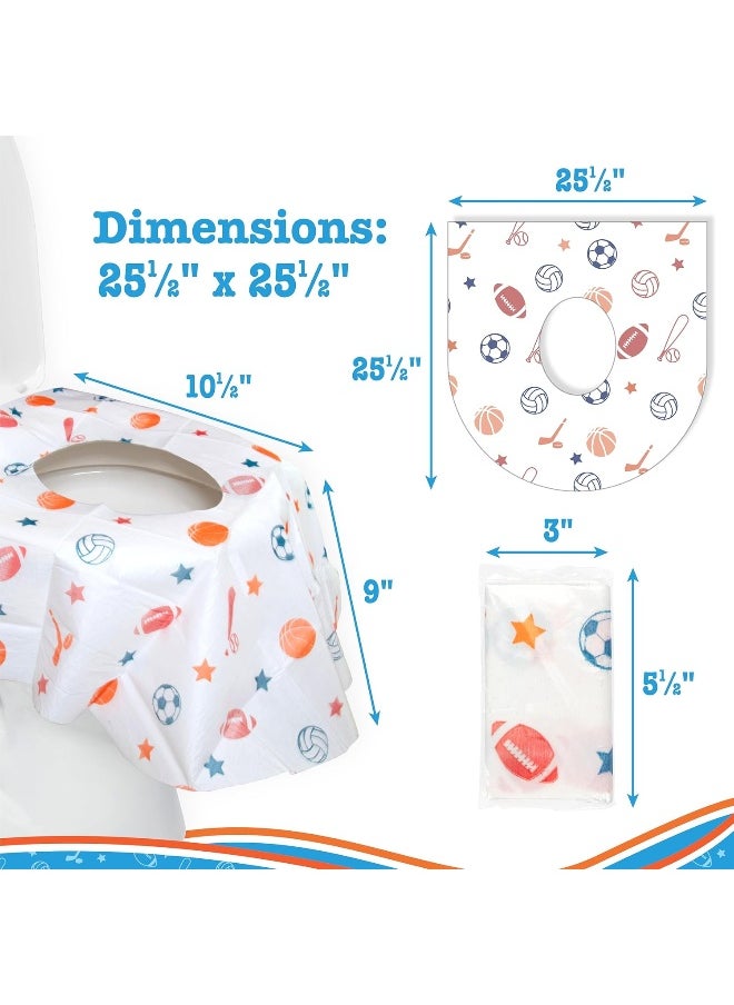 POTTY SHIELDS Disposable Toilet Seat Covers for Kids & Adults, 40 Pack