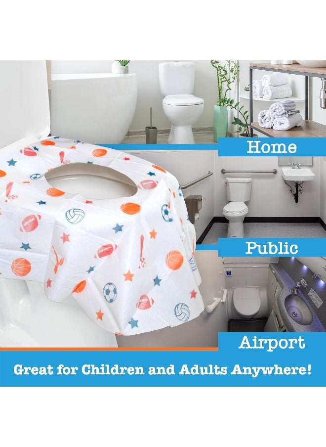POTTY SHIELDS Disposable Toilet Seat Covers for Kids & Adults, 40 Pack