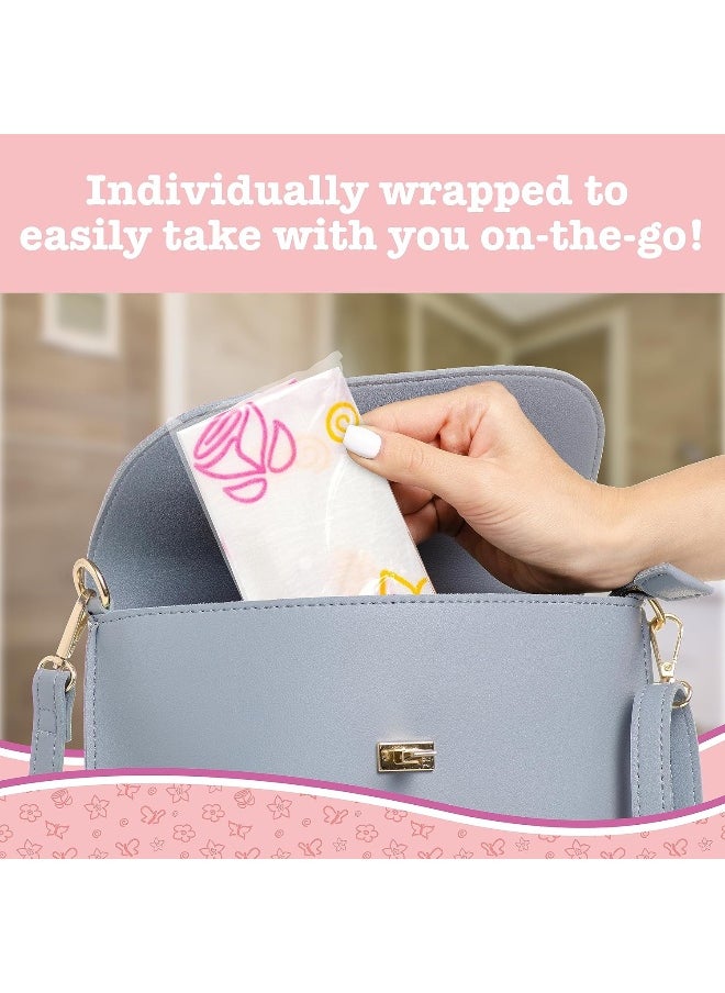 Potty Shields Toilet Seat Covers Disposable (12 Pack, Floral) - XL Waterproof Toilet Cover for Toddlers, Kids & Adults - Portable & Individually Wrapped for Travel, Potty Training & Public Restrooms
