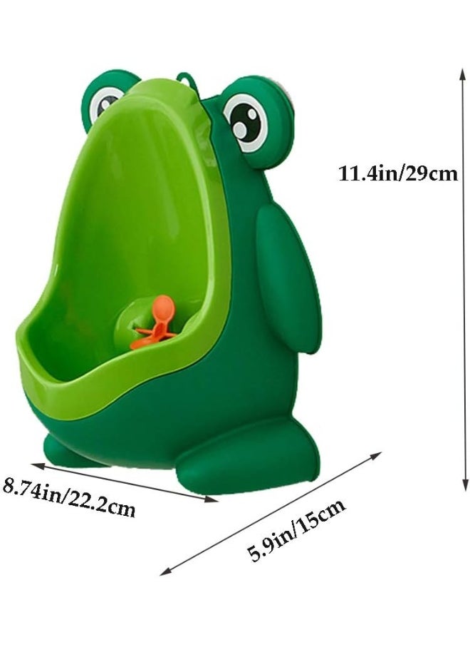 Anyumocz Frog Pee Training, Cute Potty Training Urinal for Boys with Funny Aiming Target, Green Urinals for Toddler Boy