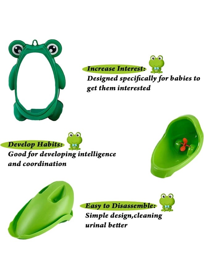 Anyumocz Frog Pee Training, Cute Potty Training Urinal for Boys with Funny Aiming Target, Green Urinals for Toddler Boy