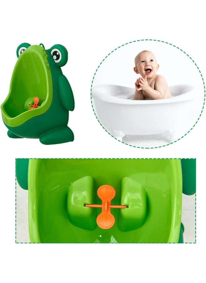 Anyumocz Frog Pee Training, Cute Potty Training Urinal for Boys with Funny Aiming Target, Green Urinals for Toddler Boy