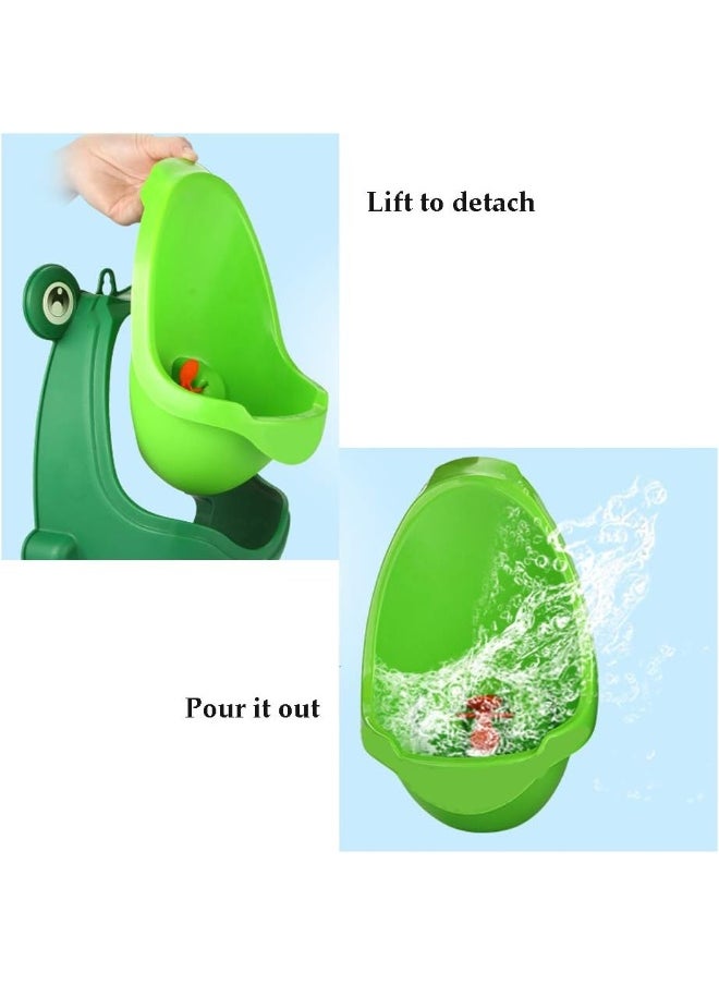 Anyumocz Frog Pee Training, Cute Potty Training Urinal for Boys with Funny Aiming Target, Green Urinals for Toddler Boy