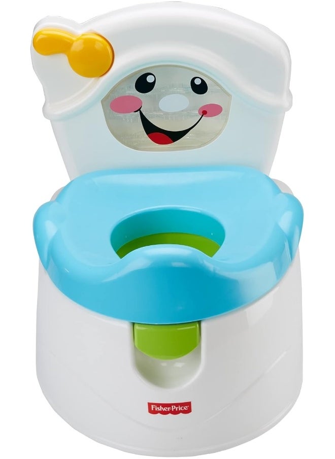 Fisher-Price Toddler Toilet Learn-to-Flush Potty Training Seat with Lights Sounds Phrases and Removable Potty Ring