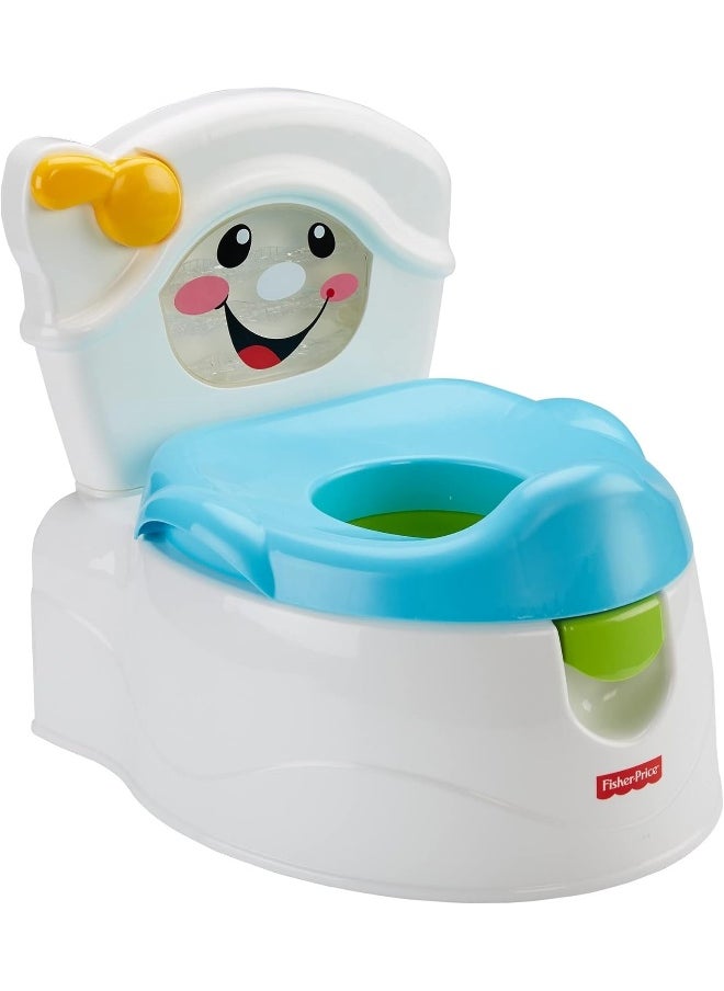 Fisher-Price Toddler Toilet Learn-to-Flush Potty Training Seat with Lights Sounds Phrases and Removable Potty Ring