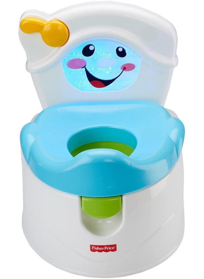 Fisher-Price Toddler Toilet Learn-to-Flush Potty Training Seat with Lights Sounds Phrases and Removable Potty Ring