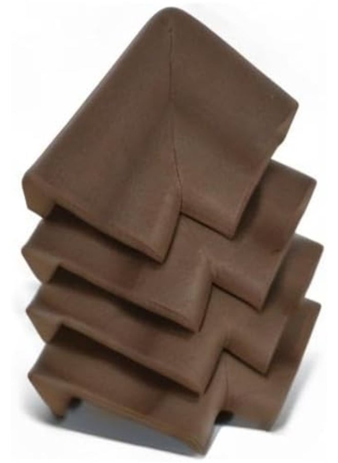KidKusion Jumbo Corner Cushion | Made in USA | Brown | 4 Pack | Furniture and Corner Protector