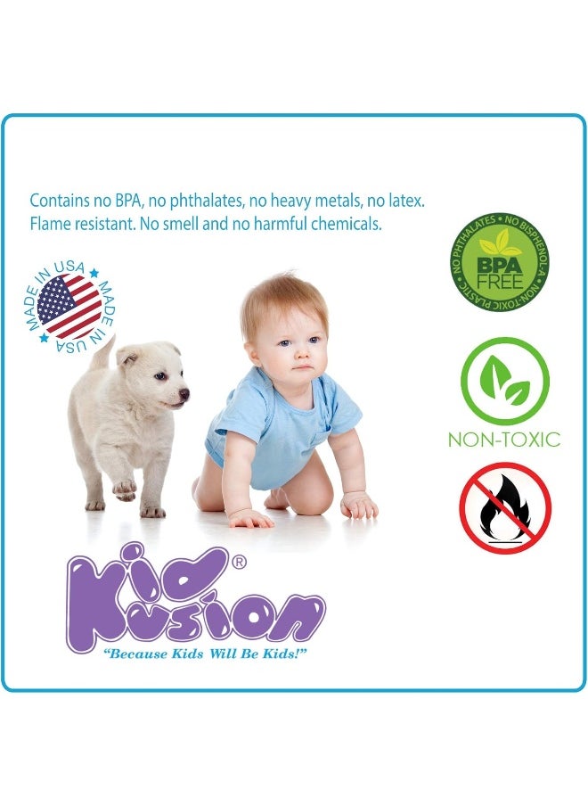 KidKusion Jumbo Corner Cushion | Made in USA | Brown | 4 Pack | Furniture and Corner Protector