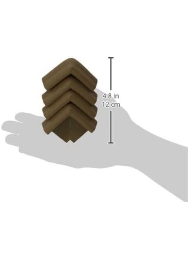 KidKusion Jumbo Corner Cushion | Made in USA | Brown | 4 Pack | Furniture and Corner Protector