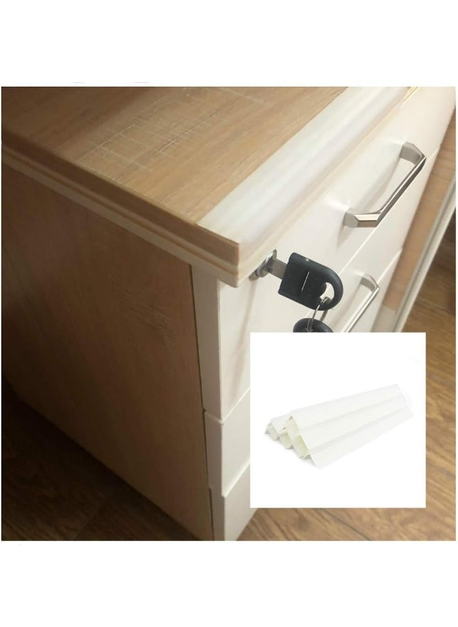 (Semitransparent Wide Edge Protector) - Corner Protector, Safety Baby Proofing Corner Cushion Edge Strip Protective Bumpers Silicone Guard Table Furniture Protectors with Double Side 3M Tape