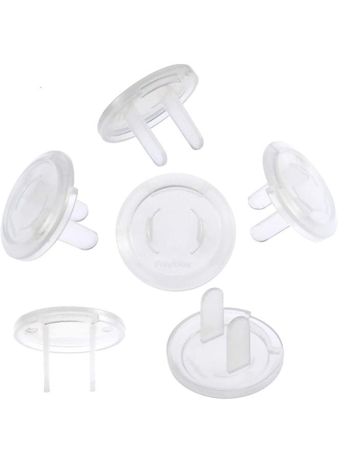 PandaEar Outlet Covers(52 Pack) Clear Child Proof Electrical Protector Safety Caps with Adult Easy Release Concave Design