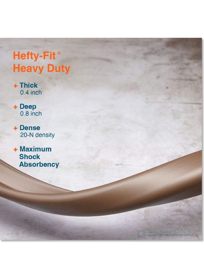 Roving Cove Edge Protector for Baby Proofing (12ft Large Edge Only), Hefty-Fit Heavy-Duty, Soft Rubber Foam, Furniture Edge Bumper Guard, 3M Adhesive, Coffee Brown