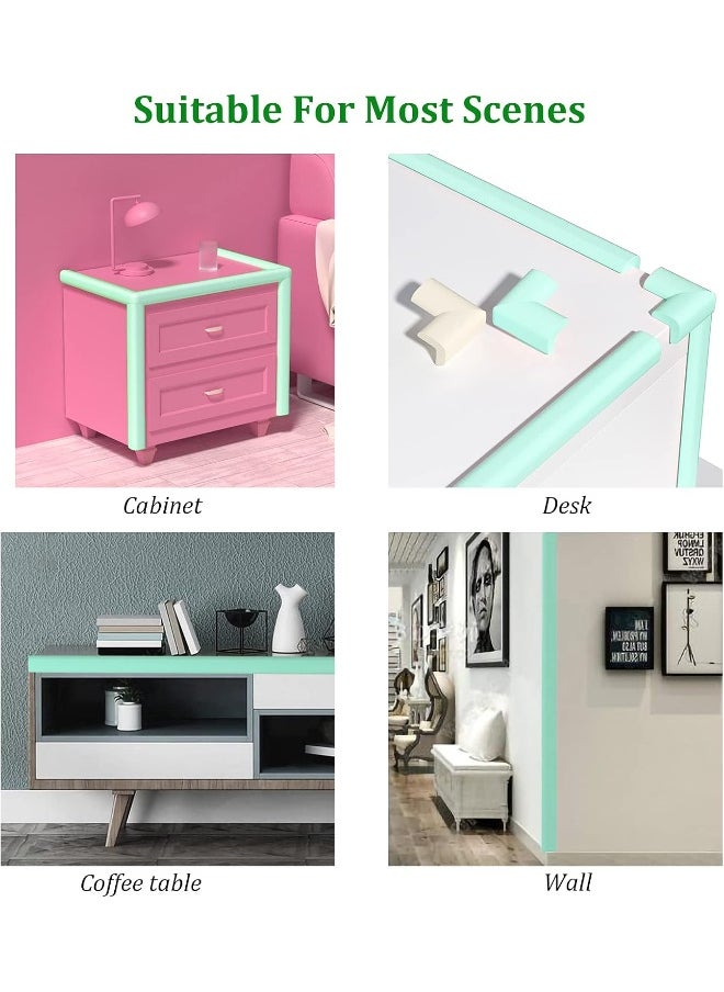 Baby Proofing Edge Guards and Corner Covers,Child Edge Protectors,Foam Edge Bumpers for Furniture,Suitable for Metal Frame Desk Counter Sharp Corners (Black(4 Corner&6.5ft Safety Bumpers))