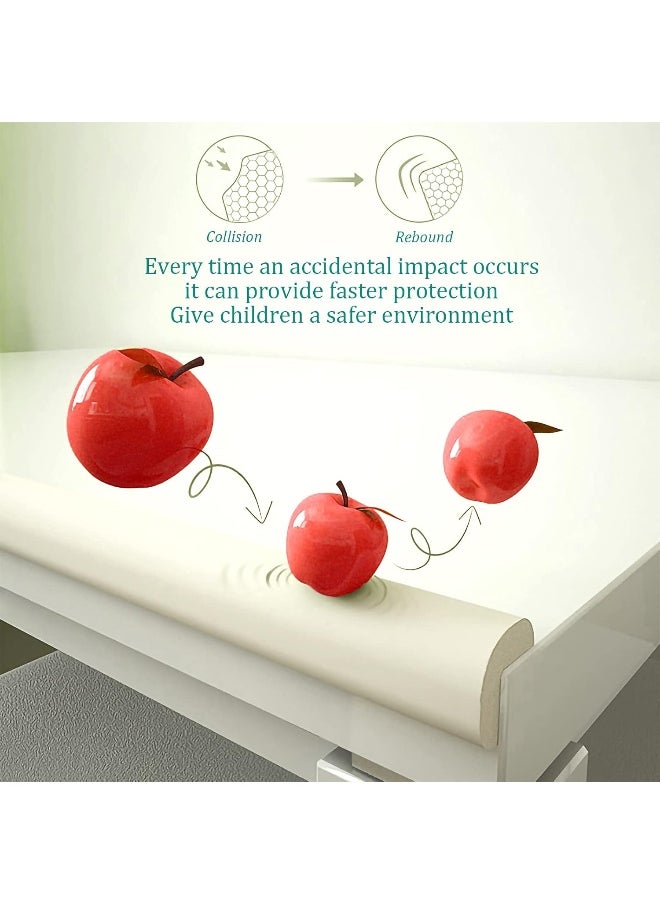 Baby Proofing Edge Guards and Corner Covers,Child Edge Protectors,Foam Edge Bumpers for Furniture,Suitable for Metal Frame Desk Counter Sharp Corners (Black(4 Corner&6.5ft Safety Bumpers))