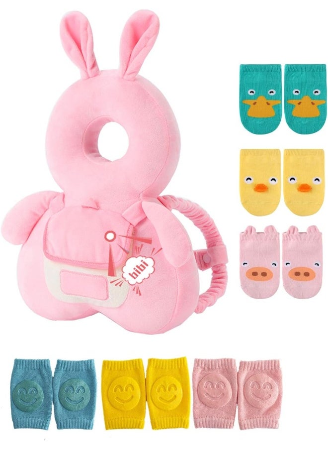JunNeng Head Safety Protector Pad for Baby Toddler Walker, Infant Talking Head Protection Backpack Cushion