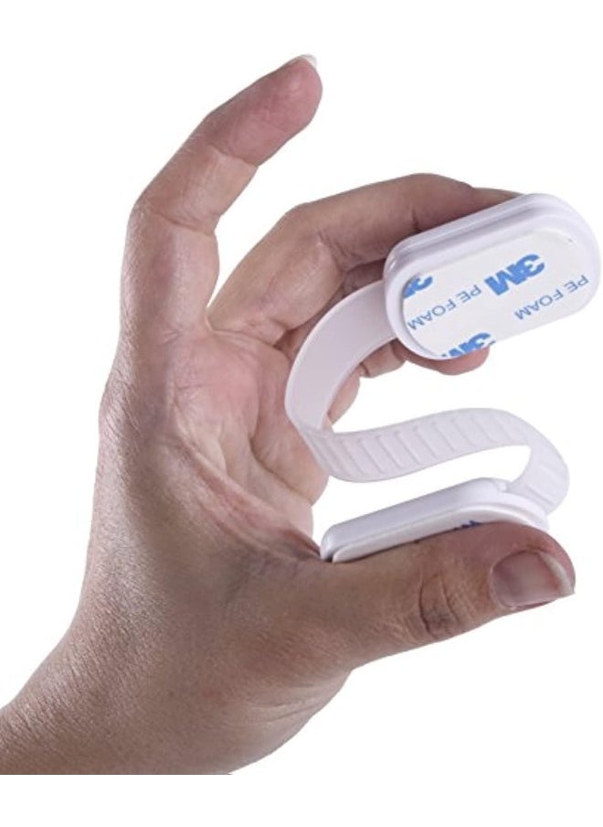 Child Proof Safety Locks - Baby Proofing Cabinet Lock with 6 Extra 3M Adhesives - Adjustable Strap Latches to Cabinets, Drawers, Cupboard, Oven, Fridge, Closet Seat, Door, Window