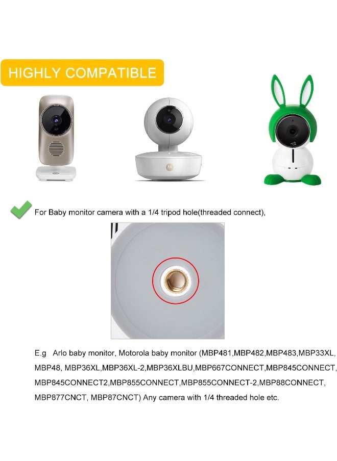 iTODOS Baby Monitor Mount for Arlo, Motorola Baby Monitor and Most Universal Monitors Camera, Versatile Twist Mount Without Tools or Wall Damage