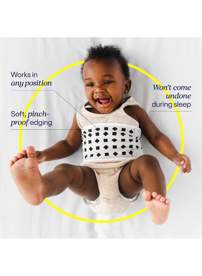 Nanit Breathing Wear Band – Works with Nanit Pro Baby Monitor to Track Breathing Motion Sensor-Free, Like Your Hand On Their Heart from Anywhere, 100% Cotton, Size Small, 0-3 Months, Pebble Grey