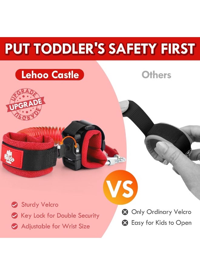 Lehoo Castle KWANITHINK Toddler Leashes for Walking, 2 in 1 Kids Safety Harness + Anti Lost Wrist Link, Baby Leash Harness for Walking Boys and Girls (Mickey)