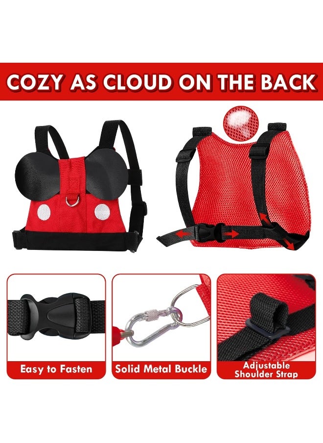 Lehoo Castle KWANITHINK Toddler Leashes for Walking, 2 in 1 Kids Safety Harness + Anti Lost Wrist Link, Baby Leash Harness for Walking Boys and Girls (Mickey)