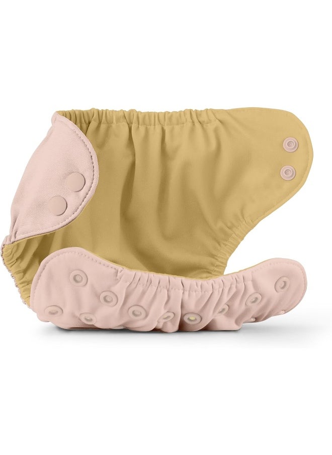 Esembly Cloth Diaper Outer, Swim and Waterproof Cloth Diaper Cover, Leak-Proof and Breathable Layer, Reusable with Snap Closure - Size 1 (7-17lbs), Blush