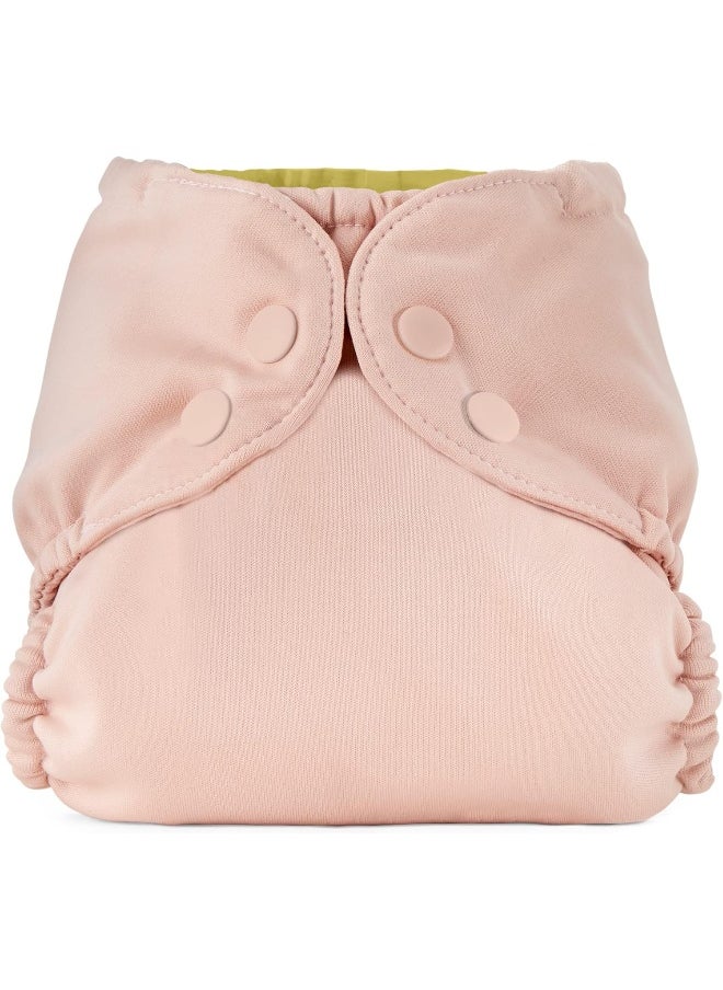 Esembly Cloth Diaper Outer, Swim and Waterproof Cloth Diaper Cover, Leak-Proof and Breathable Layer, Reusable with Snap Closure - Size 1 (7-17lbs), Blush